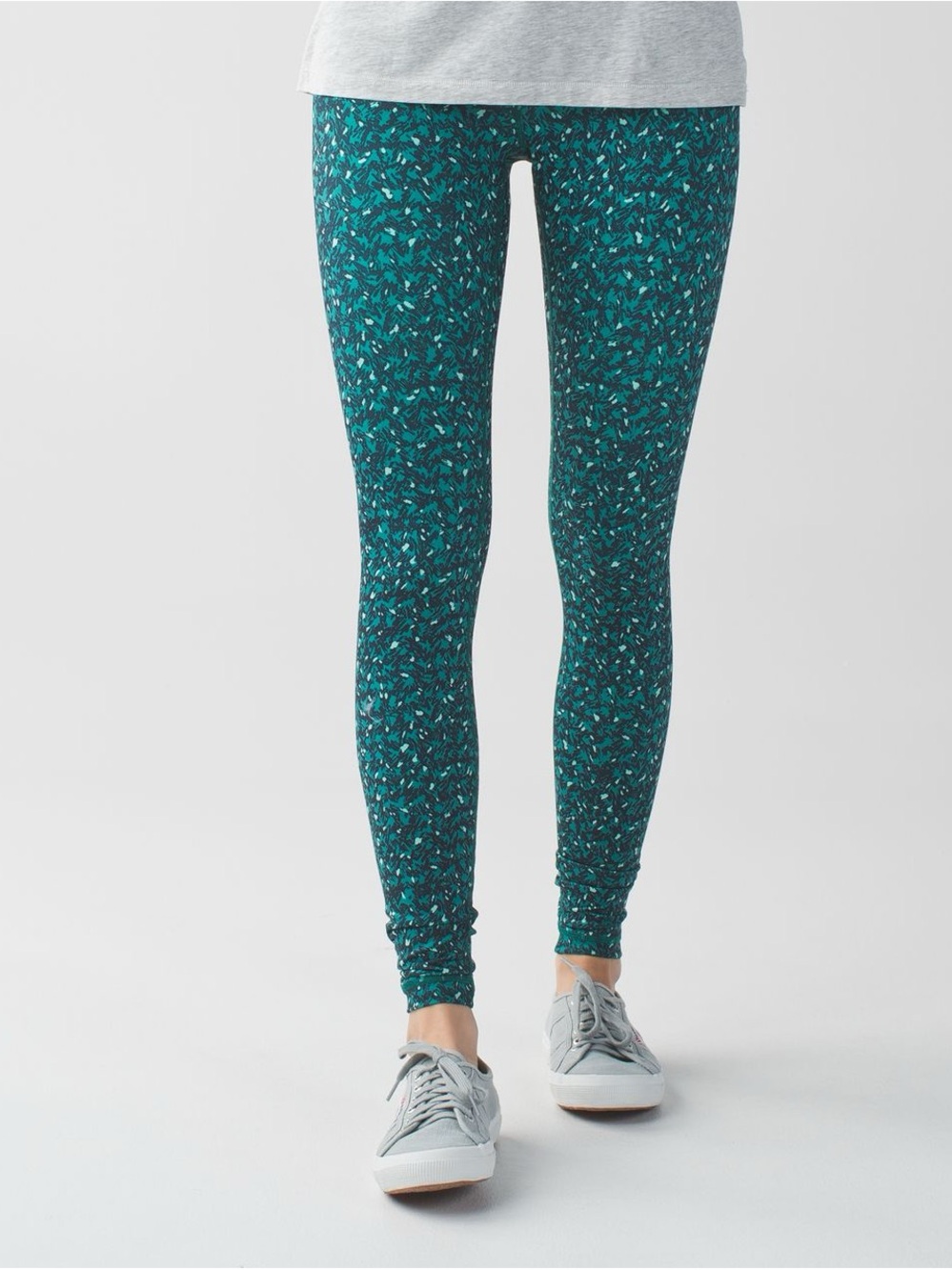 Lululemon Wunder Under Pant Hi-Rise Mountain Peaks Black Forage Teal size 6
